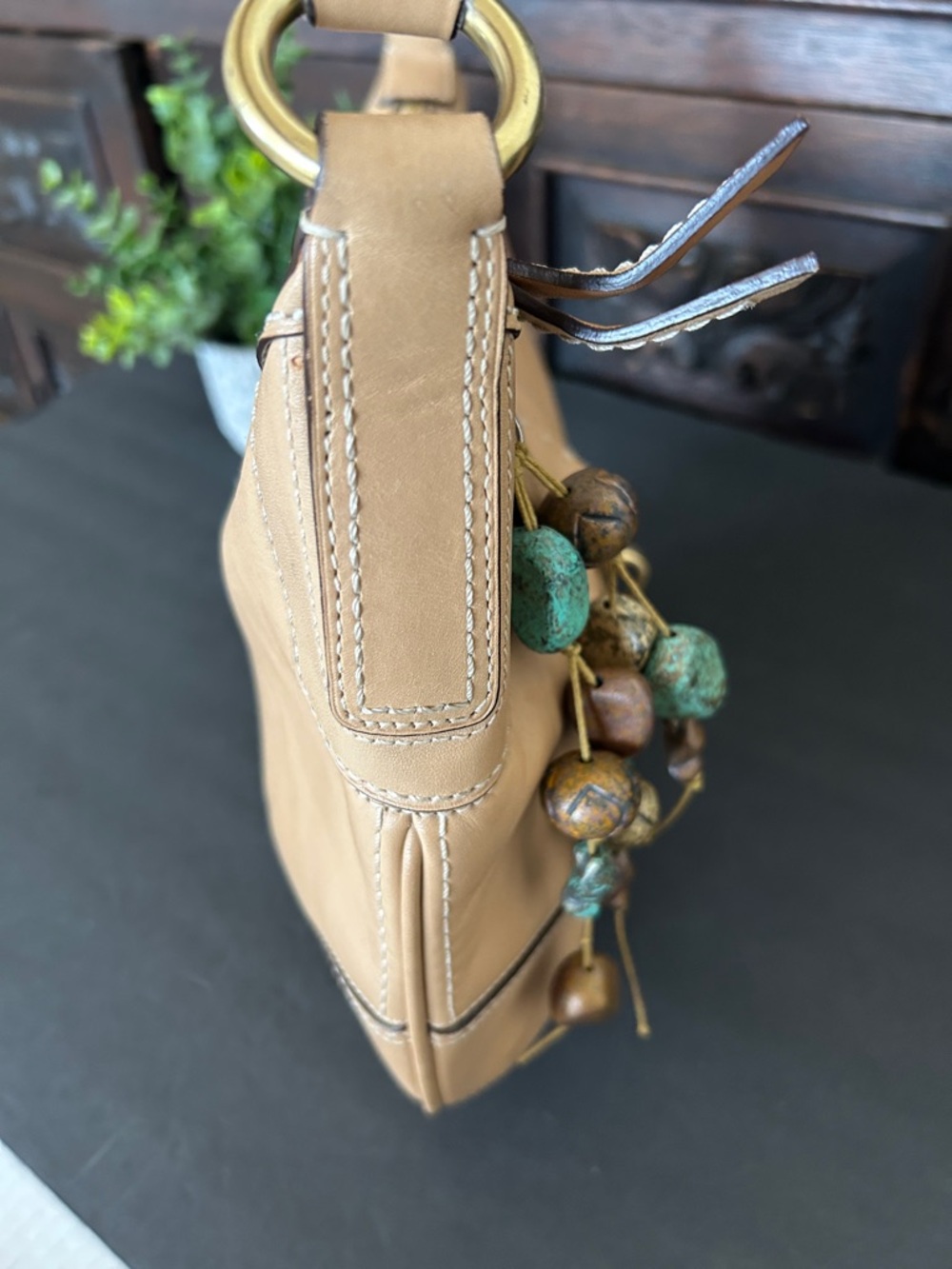 Y2K Vintage COACH Beige Hampton Soho Baguette Hobo Shoulder Bag - Picture 9 of 16